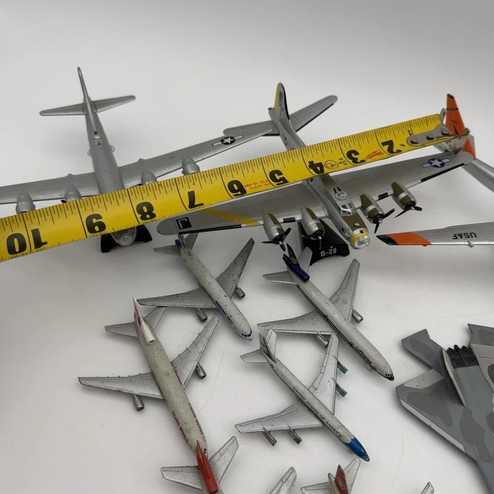 Lot Of 10 Scale Model Diecast Metal Airplanes